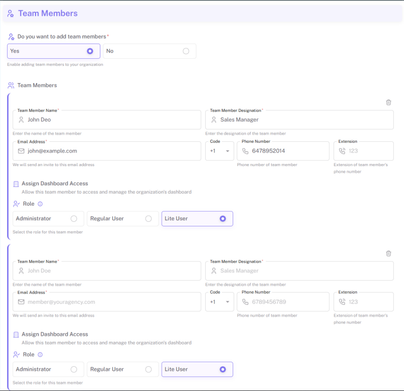 Rossy AI Team Members Adding Fields Rossy AI Team Members Adding Fields